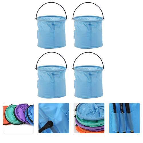 4 Stks Inklapbare Verfpen Wasemmer Schilderijkwast Spoelpen Container 2