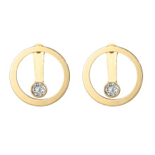 Leichte Goldene -Ohrstecker, Schlichtes Design, Robust