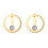 Leichte Goldene -Ohrstecker, Schlichtes Design, Robust 1