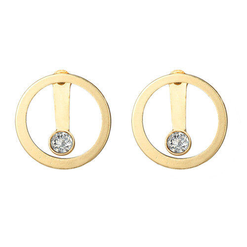 Leichte Goldene -Ohrstecker, Schlichtes Design, Robust