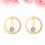 Leichte Goldene -Ohrstecker, Schlichtes Design, Robust 7