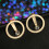 Leichte Goldene -Ohrstecker, Schlichtes Design, Robust 3