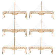 6 Sets Diy Schrägseilbrücken-Kit: 3D Holzmodell Für Stem-