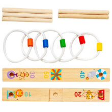 1 Set Kinder Ringewerfen Spielzeug Holz Für Hand-Auge-Koordination