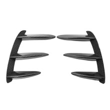 Heckstoßstangenspoiler aus Kohlefaser für Autos, seitlicher Luftauslassflügel, Canard-Finne