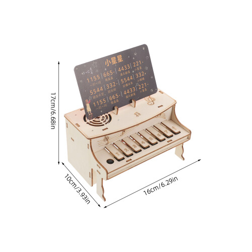 Madera 3D Piano Instrumento Musical Juguete 2