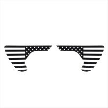 Side Fender Vent Sticker Cover Decals Trim Black for Jeep Wrangler JL