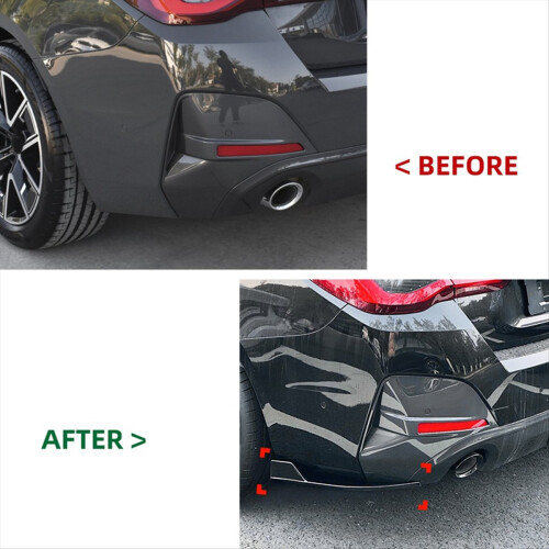 Heckstoßstangenlippe Diffusor Splitter Winglet Schürze Spoiler für BMW G2 2