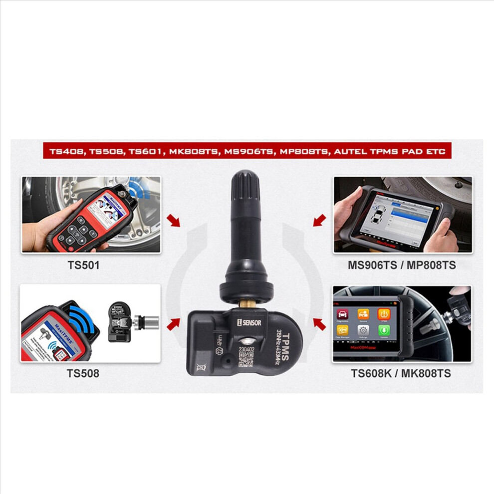 Lot De 4 Capteurs TPMS RDKS 433 MHz - Compatible BMW Série 1 F20/F21, Série 2 F22, Série 3 F30, X1 F48, X5 F15 Et Plus