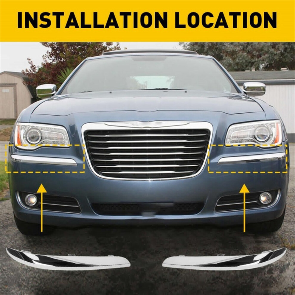 68127941Ab, 68127940Ab For Chrysler 300 2011-2014 Front Bumper Molding 4852359678265