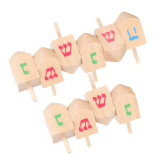 10 Pcs Wooden Spinning Tops For Kids Handcrafted Gyro Toys