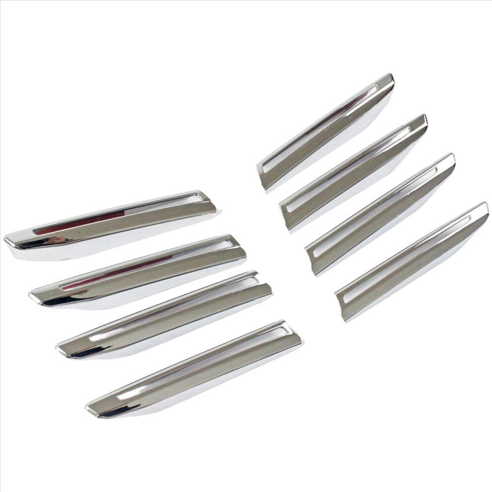 8Pcs Front Fog Trim Strip Front Grille Bumper For Toyota Silver/Light 4852359616908