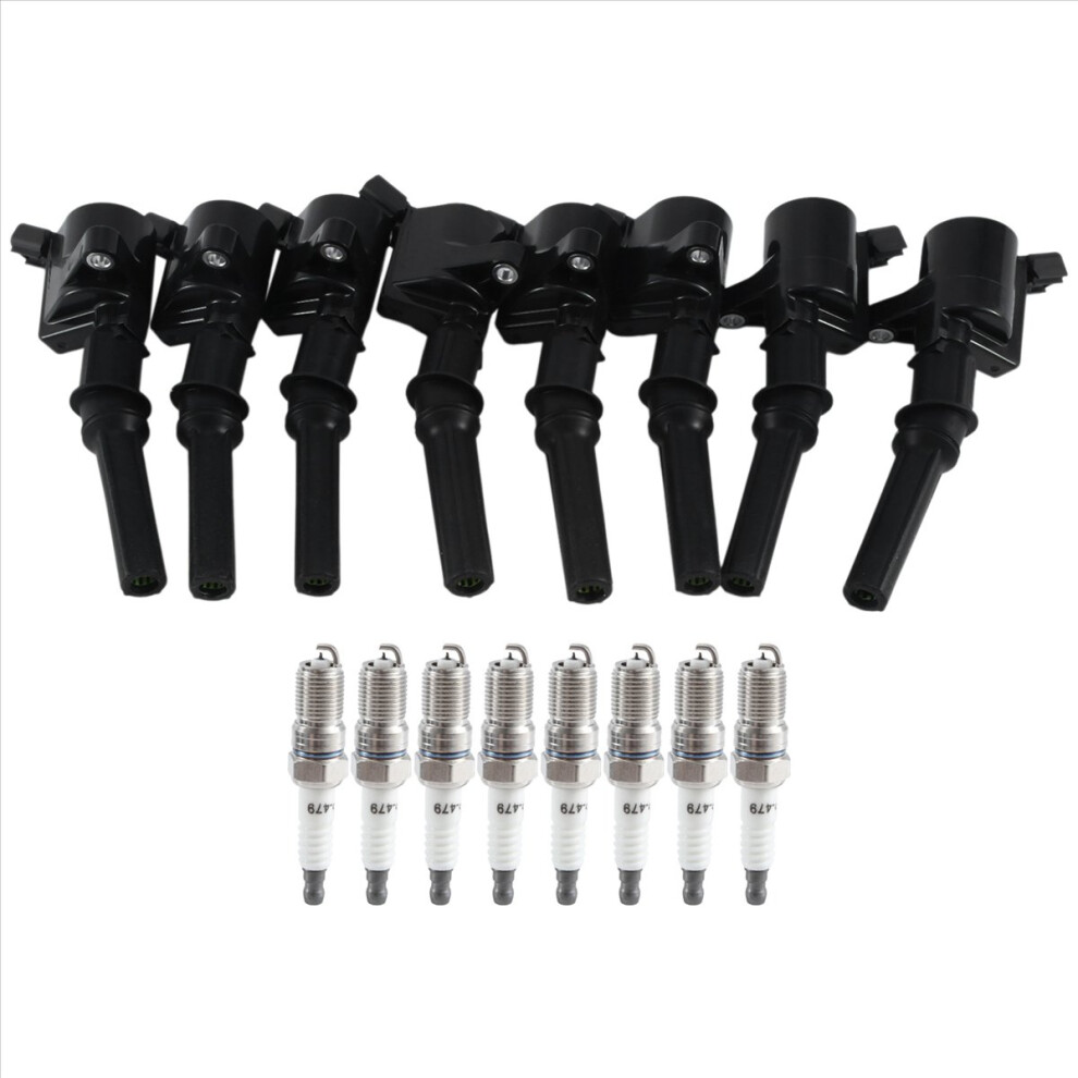 8Pcs 3W7z12029aa Sp-479 Ignition Coil&Spark Plug For Ford Lincoln F150 4852359692629
