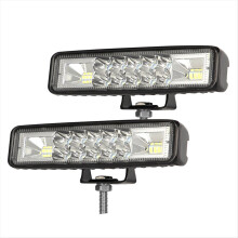 2 Stück 6 Zoll 120W Flutlicht-Spot-LED-Arbeitsscheinwerferleiste, wasserdichte Warnleuchte