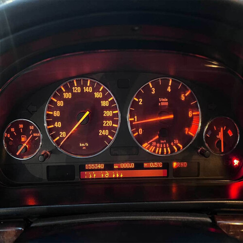 Auto snelheidsmeter afdekking rand dashboard meter ring set voor BMW E39 2