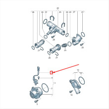 Électrovanne de pompe à eau de refroidissement automobile 04L907284 pour Audi A1 A3 A5 A6 V