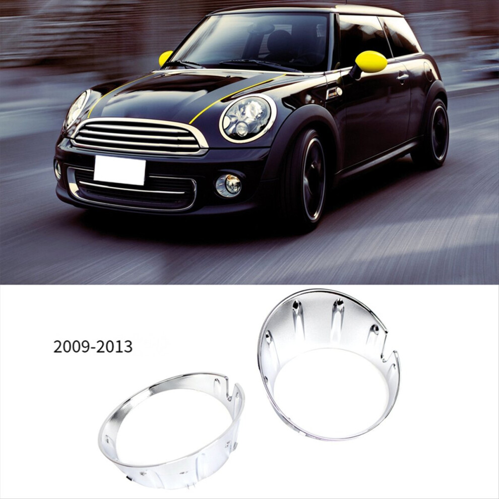 Front Chrome Bumper Fog Cover Fog Trim Ring For Mini R55 R Light 4852359641931