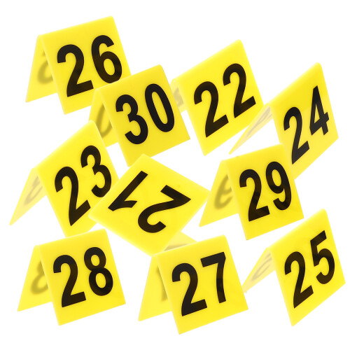 10 Pièces Marqueurs De Triangulaires Numérotés 21 À 30