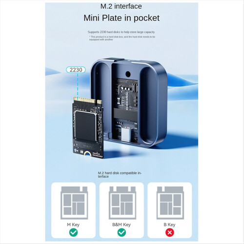 Acasis M.2 2230 NVMe SSD-behuizing 10 Gbps magnetische M.2 SSD-behuizing extern