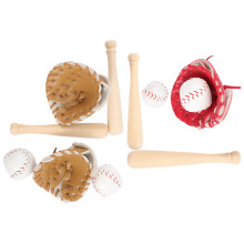 Lot De Mini Batte Baseball Balle Kit Sport Miniature Décoratif