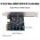 Convertitore per computer SATA III PCIE X4 a SATA 3.0 PCI Express a 5 porte 3