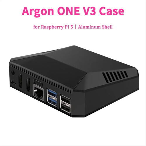 Θήκη Argon ONE V3 για Raspberry Pi 5 με κέλυφος αλουμινίου και ενσωματωμένο ανεμιστήρα PWM F 2