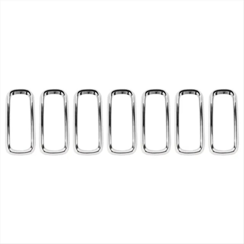 7 Pcs Front Grille Centre Mesh Bright Rims For Jeep Renegade 2015-2018 4852735120173