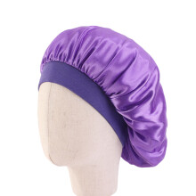 5Pcs Assorted Color Kids Satin Bonnets Elastic Night Sleeping Hats