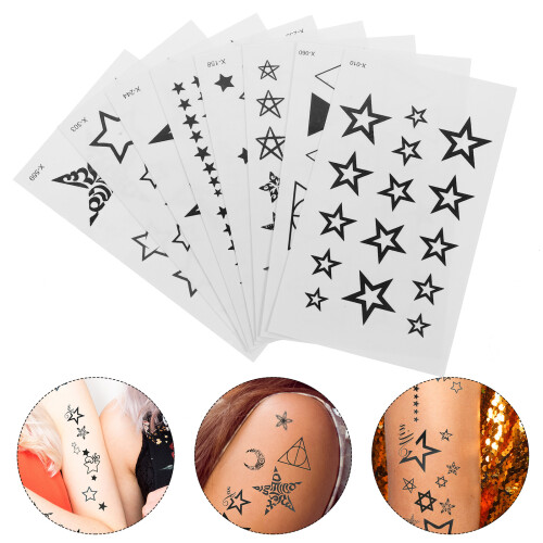 8 Sheets Vivid Realistic Temporary Tattoo Sticker Decals 2