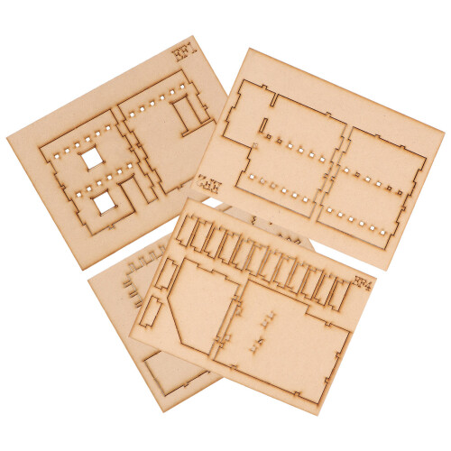 Set Casa 2 In Legno Mediorientale Puzzle 3D Bambini