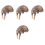4Pcs Mini Simulation Wolf Model Plastic Wild Animal Decoration 5