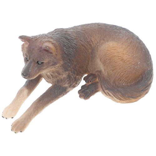 4Pcs Mini Simulation Wolf Model Plastic Wild Animal Decoration 2