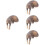 4Pcs Mini Simulation Wolf Model Plastic Wild Animal Decoration 8