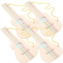 12 Sets Diy Guitar Unfinished Wooden Blank For Kids