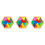 3 Sets Wooden Puzzles Brain Teasers Hexagon Jigsaw Logic Game 4