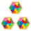 3 Sets Wooden Puzzles Brain Teasers Hexagon Jigsaw Logic Game 2
