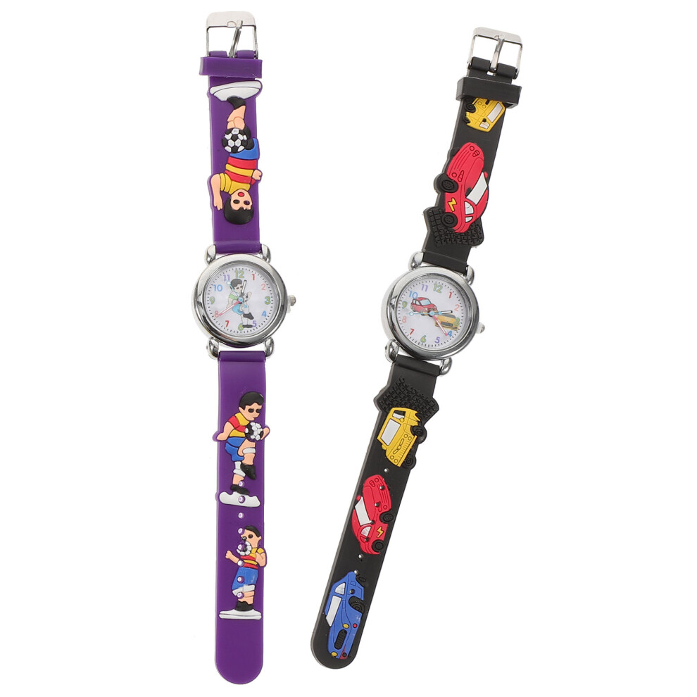 2 Sztuki 3D Zegarki RęKe Dla Dziewczynki W Losowym Kolorze-image