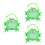 3Pcs Kids Multi Functional Green Frog Beach Shell Toy Storage Bag 10