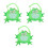 3Pcs Kids Multi Functional Green Frog Beach Shell Toy Storage Bag 5