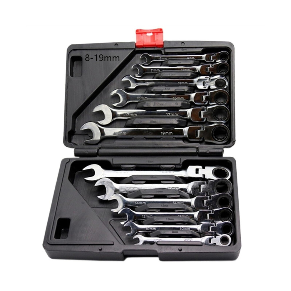 Ratchet Wrench Flexible Head Combination Ratchet Tool Dualpurpose 12Piece Car Hand Tools Set 9105992588435