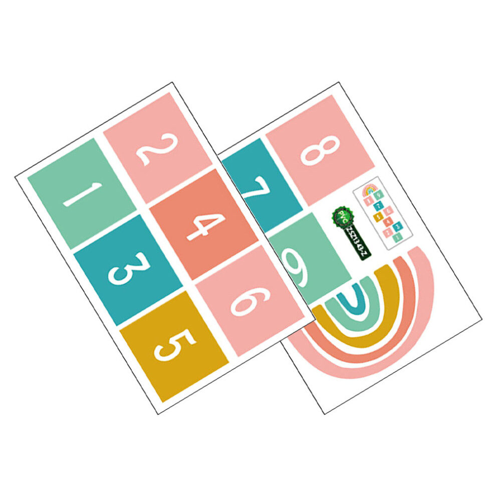 Artibetter 1 Set Cartoon Number Floor Decals Removable Colorful Stickers