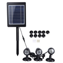 LED solcelledrevet damlampe med vanntett design, justerbare vinkelspotlights for dekorasjon av hagebassengfontene