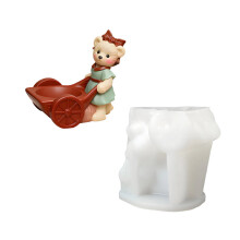 Bougeoir faisant le moule moule en Silicone pour-femelle ours