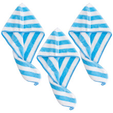 Haarwickel aus Mikrofaser, elastisches Band für sicheren Halt, super saugfähig für schnelle Wasseraufnahme, Anti-Frizz für gesundes Haar,