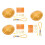 6 Pcs Mini Divination Turtle Shell For Health Wealth Golden 1