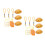 6 Pcs Mini Divination Turtle Shell For Health Wealth Golden 6