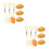 6 Pcs Mini Divination Turtle Shell For Health Wealth Golden 9