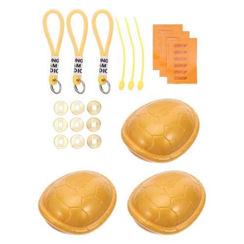 6 Pcs Mini Divination Turtle Shell For Health Wealth Golden 1