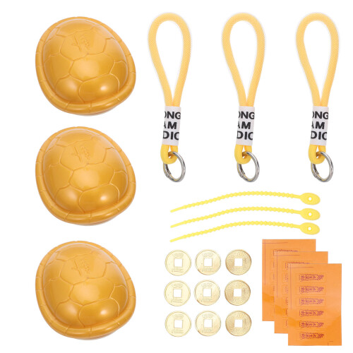 6 Pcs Mini Divination Turtle Shell For Health Wealth Golden 2