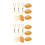 6 Pcs Mini Divination Turtle Shell For Health Wealth Golden 5